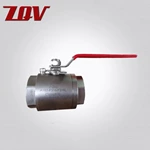2PC Forged steel Threaded Ball Valve