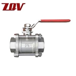 3 Piece Stainless Steel Ball Valve 1000 PSI