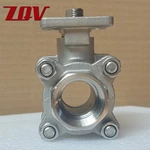 3PC Threaded Ball Valve with ISO5211 Mounting Pad