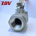 2PC 3000PSI Stainless Steel Screwed Ball Valve
