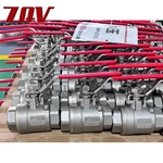 2PC 3000PSI Stainless Steel Screwed Ball Valve