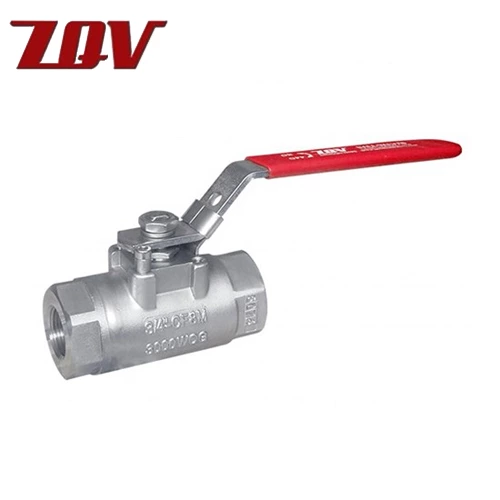 2PC Investment Casting Threaded Ball Valve 3000 PSI